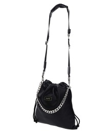 X-girl | FAUX LEATHER DRAWSTRING BAG(ショルダーバッグ)