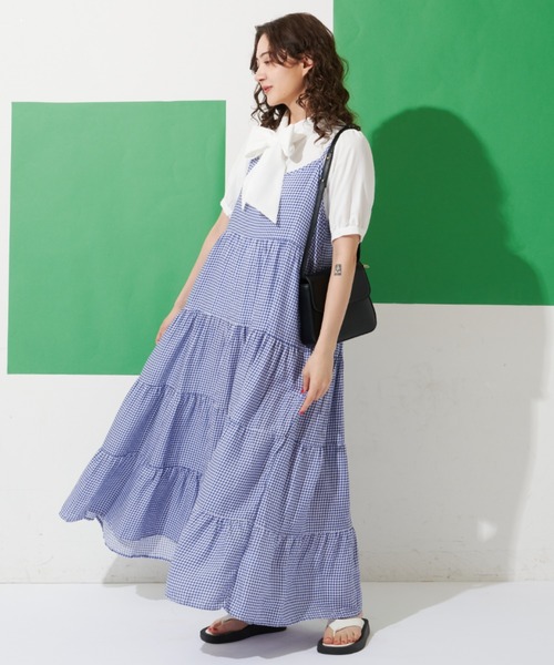 MERLOT（メルロー）の「ギンガムチェックキャミワンピース（ワンピース