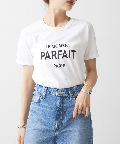 Rouge vif Anna（ルージュヴィフアンナ）の「コンパクトロゴＴシャツ（Tシャツ/カットソー・レディース・チャコールグレー/レッド・フリー）」の4枚目の写真