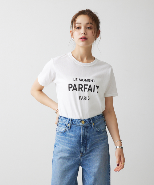 Rouge vif Anna（ルージュヴィフアンナ）の「コンパクトロゴＴシャツ（Tシャツ/カットソー・レディース・チャコールグレー/レッド・フリー）」の8枚目の写真