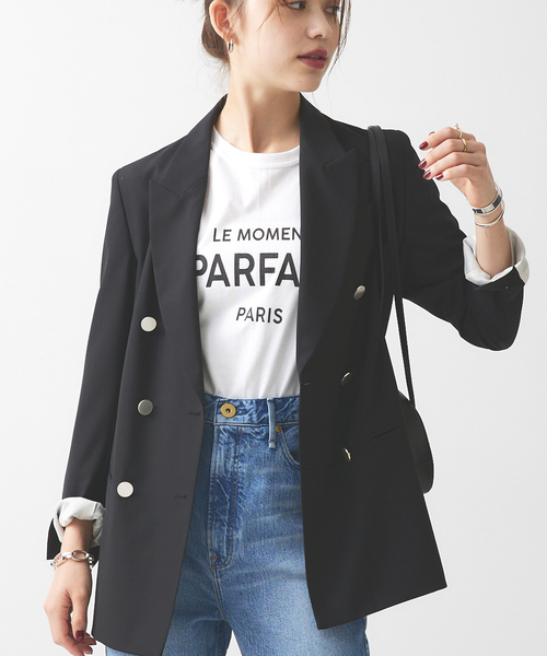 Rouge vif Anna（ルージュヴィフアンナ）の「コンパクトロゴＴシャツ（Tシャツ/カットソー・レディース・チャコールグレー/レッド・フリー）」の11枚目の写真