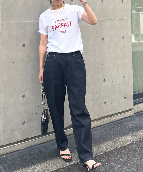 Rouge vif Anna（ルージュヴィフアンナ）の「コンパクトロゴＴシャツ（Tシャツ/カットソー・レディース・チャコールグレー/レッド・フリー）」の13枚目の写真