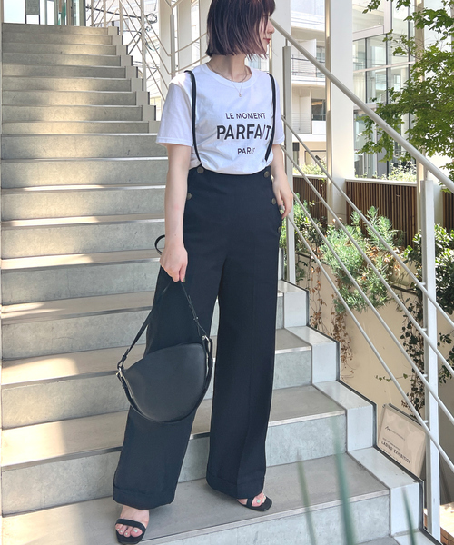 Rouge vif Anna（ルージュヴィフアンナ）の「コンパクトロゴＴシャツ（Tシャツ/カットソー・レディース・チャコールグレー/レッド・フリー）」の14枚目の写真