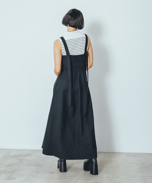 PAGEBOY(ページボーイ)の「ウエストタックジャンスカ(ジャンパースカート・レディース・チャコールグレー/ブラック・FREE)」の15枚目の写真