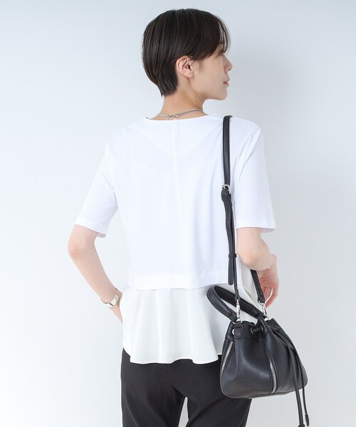 INDIVI（インディヴィ）の「◇【洗える/Tシャツ】ラッセルフリル