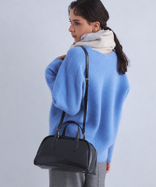 green label relaxing（グリーンレーベルリラクシング）の「クラシック ボストンバッグ（ショルダーバッグ・レディース・ライトブルー/ベージュ/ブラック・FREE）」の5枚目の写真