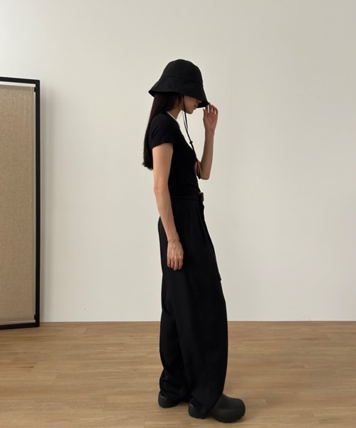 Didot.showroom(ディドット ショールーム)の「ベーシッククロップドコンパクトT(Tシャツ/カットソー・レディース・ベージュ/ブラック/ヘザーグレー/ホワイト・FREE)」の9枚目の写真
