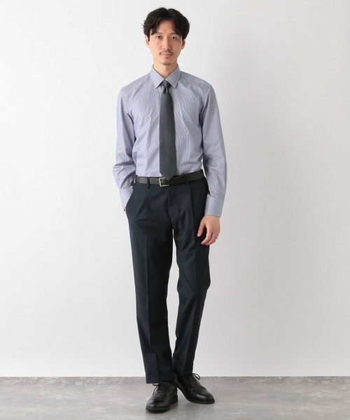 GLOBAL WORK(グローバルワーク)の「ブロードシャツ/Salon de GW/963204(シャツ/ブラウス・メンズ・サックスブルー/オフホワイト/ブルー系その他/ブラック・MEDIUM/SMALL/X-LARGE/LARGE)」の6枚目の写真