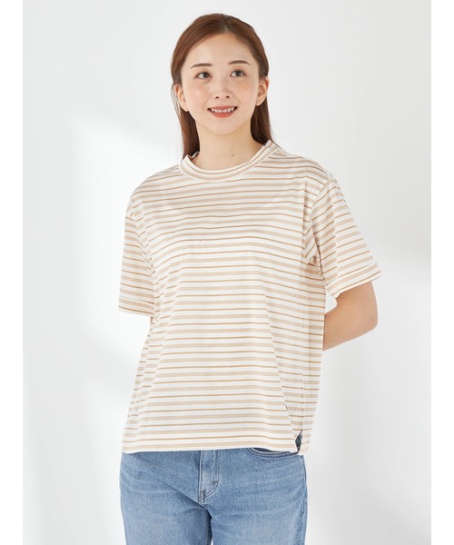 McGREGOR(マックレガー)の「【接触冷感】リバーシャーロンボーダーTシャツ(Tシャツ/カットソー・レディース・ピンク/ネイビー/ブルー/ライトイエロー/ダークブラウン/キャメル/その他9・L/M)」の5枚目の写真