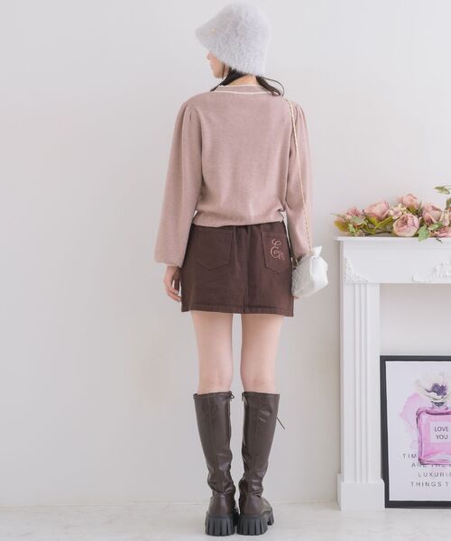 セール】刺繍入り台形ミニSK（スカート）｜ems excite（エムズ