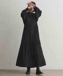 Aunt Marie's（アントマリーズ）の「【サイズ展開有り】ボリュームティアードロングワンピース（ワンピース）」