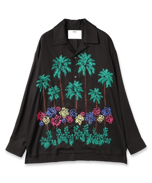 amok（アモク）の「HAND EMBROIDERY ALOHA SHIRT（シャツ/ブラウス・メンズ・オレンジ/ブラック・S/M/L）」の2枚目の写真