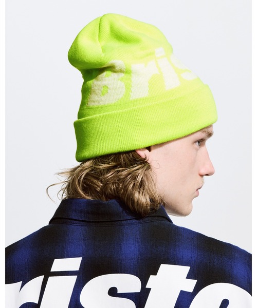 F.C.Real Bristol（エフシーレアルブリストル）の「BIG LOGO KNIT CAP（ニットキャップ/ビーニー・メンズ・ブラック/パープル/ブラウン/ライトグレー/イエロー・FREE）」の15枚目の写真