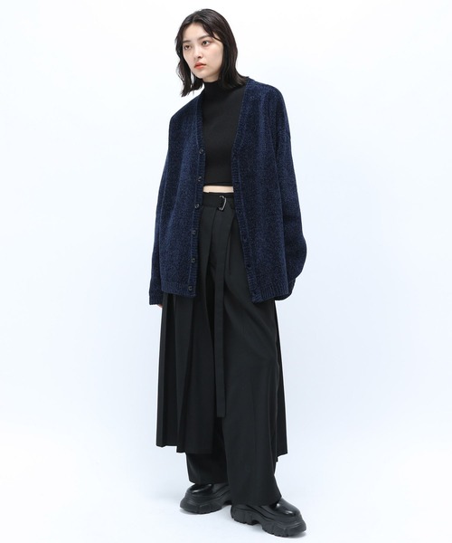 Anui（アニュイ）の「【TGC teen 着用アイテム/UNISEX】プリーツスカート×スラックス（その他パンツ・レディース・ストライプ/ブラック・S/M）」の5枚目の写真