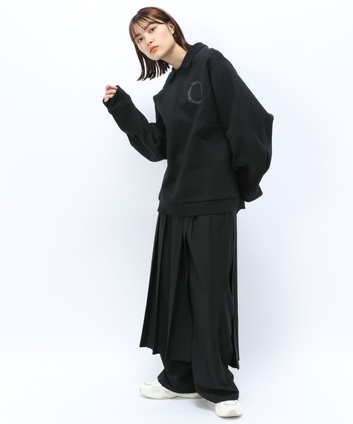 Anui（アニュイ）の「【TGC teen 着用アイテム/UNISEX】プリーツスカート×スラックス（その他パンツ・レディース・ストライプ/ブラック・S/M）」の7枚目の写真