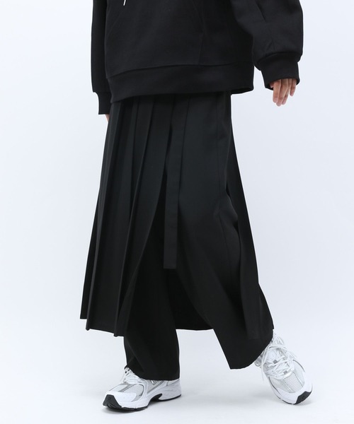 Anui（アニュイ）の「【TGC teen 着用アイテム/UNISEX】プリーツスカート×スラックス（その他パンツ・レディース・ストライプ/ブラック・S/M）」の8枚目の写真