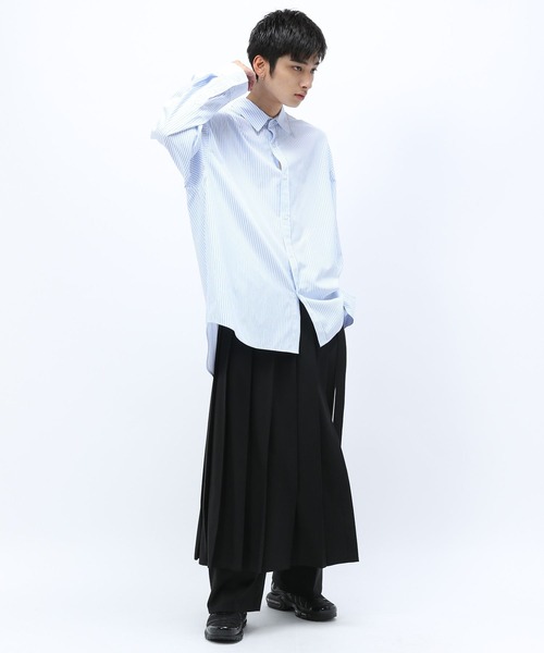 Anui（アニュイ）の「【TGC teen 着用アイテム/UNISEX】プリーツスカート×スラックス（その他パンツ・レディース・ストライプ/ブラック・S/M）」の10枚目の写真