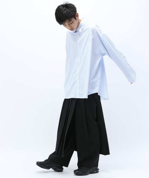 Anui（アニュイ）の「【TGC teen 着用アイテム/UNISEX】プリーツスカート×スラックス（その他パンツ・レディース・ストライプ/ブラック・S/M）」の11枚目の写真