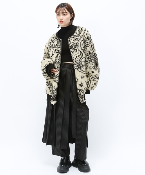 Anui（アニュイ）の「【TGC teen 着用アイテム/UNISEX】プリーツスカート×スラックス（その他パンツ・レディース・ストライプ/ブラック・S/M）」の16枚目の写真