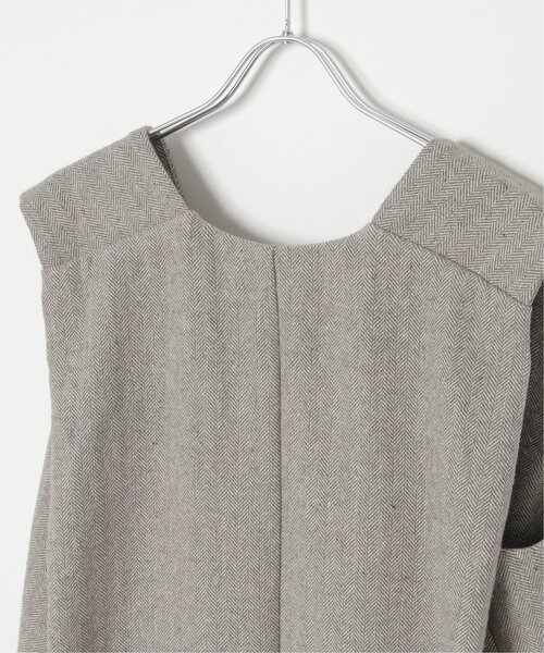 notch.（ノッチ）の「ヘリンボーンVネックベスト（ベスト・レディース・ブラック/グレー・M）」の8枚目の写真