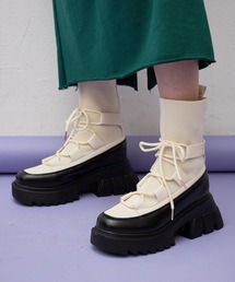 casane | コンビネーションラウンドブーツ(ブーツ)