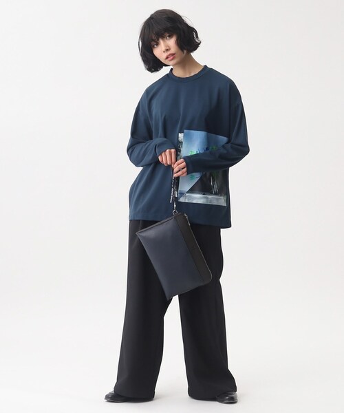 tk.TAKEO KIKUCHI(ティーケータケオキクチ)の「【WEB限定】レザー調ジップクラッチバッグ(クラッチバッグ・レディース・ブラック/ブルー系その他/ブラック系5/ダークグレー・00)」の18枚目の写真