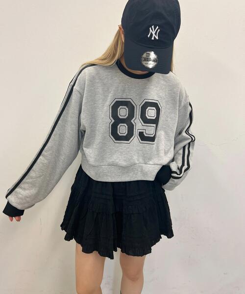 PHILLY（フィリー）の「【PHILLY】2ラインナンバリングショートスウェット（スウェット・レディース・グレー/ホワイト/ブラック・FREE）」の3枚目の写真