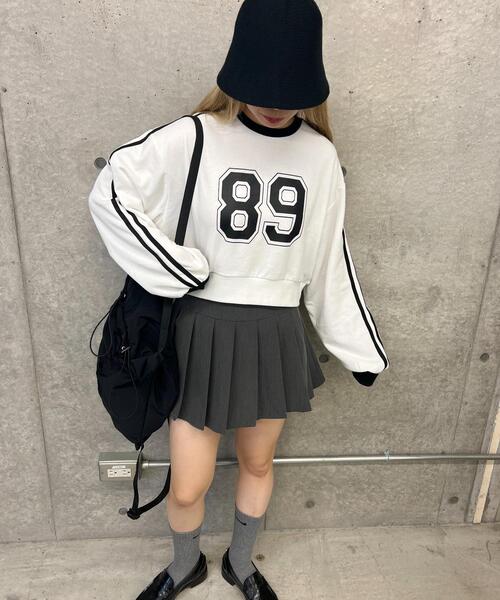 PHILLY（フィリー）の「【PHILLY】2ラインナンバリングショートスウェット（スウェット・レディース・グレー/ホワイト/ブラック・FREE）」の6枚目の写真