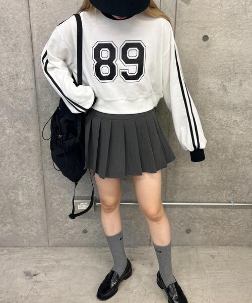 PHILLY（フィリー）の「【PHILLY】2ラインナンバリングショートスウェット（スウェット・レディース・グレー/ホワイト/ブラック・FREE）」の8枚目の写真