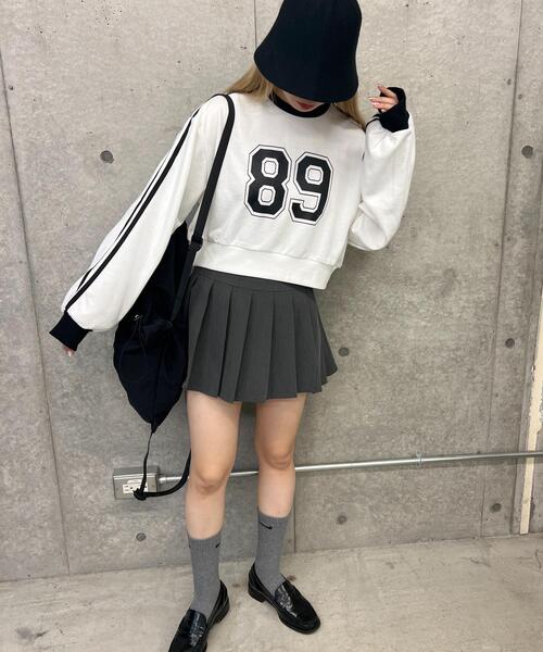 PHILLY（フィリー）の「【PHILLY】2ラインナンバリングショートスウェット（スウェット・レディース・グレー/ホワイト/ブラック・FREE）」の9枚目の写真