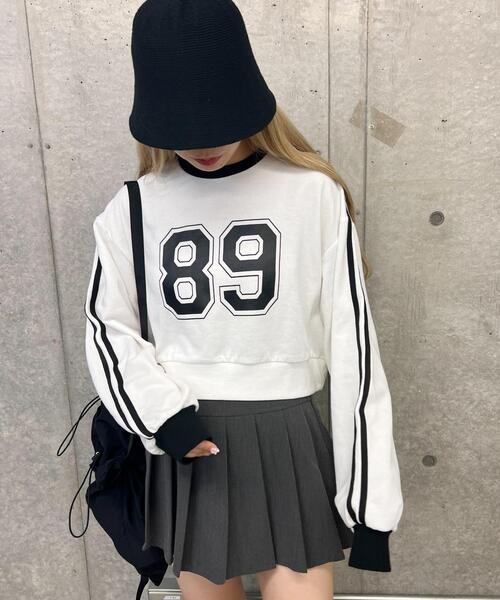 PHILLY（フィリー）の「【PHILLY】2ラインナンバリングショートスウェット（スウェット・レディース・グレー/ホワイト/ブラック・FREE）」の10枚目の写真