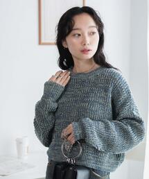 WEGO | WEGO/【23年秋冬新作】ミックスカーラーショートニット(ニット/セーター)