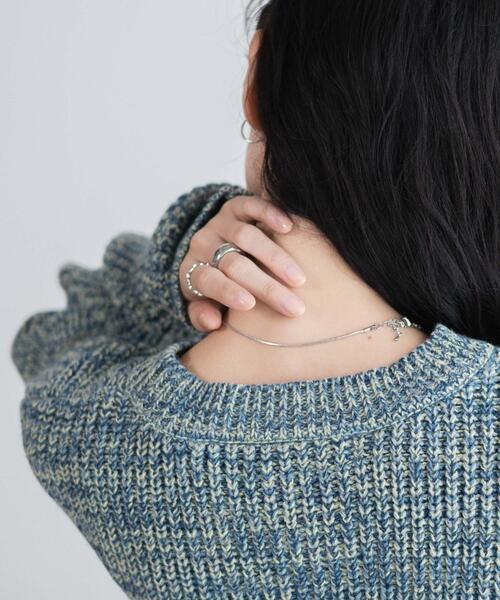 WEGO（ウィゴー）の「WEGO/ミックスカーラーショートニット（ニット/セーター・レディース・サックスブルー/オレンジ/グリーン・FREE）」の9枚目の写真