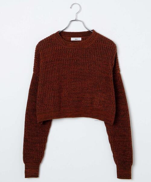 WEGO（ウィゴー）の「WEGO/ミックスカーラーショートニット（ニット/セーター・レディース・サックスブルー/オレンジ/グリーン・FREE）」の22枚目の写真