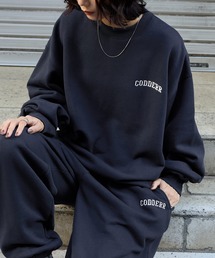 CODDERR（コーダー）の「【CODDERR】アーチロゴ刺繍 ヘビーウェイト裏起毛スウェットセットアップ ビッグシルエットクルースウェット&スウェットワイドパンツ（ルームウェア/パジャマ）」