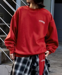 CODDERR（コーダー）の「【CODDERR】アーチロゴ刺繍 ヘビーウェイト裏起毛スウェットセットアップ/ビッグシルエットクルースウェット＆スウェットワイドパンツ（ルームウェア/パジャマ）」