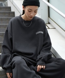 CODDERR（コーダー）の「【CODDERR】アーチロゴ刺繍 ヘビーウェイト裏起毛スウェットセットアップ/ビッグシルエットクルースウェット＆スウェットワイドパンツ（ルームウェア/パジャマ）」