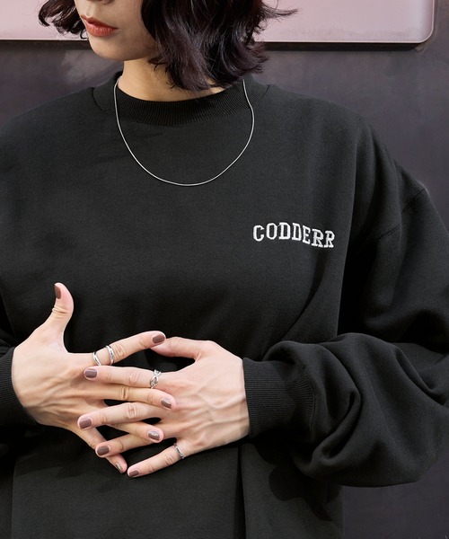CODDERR】アーチロゴ刺繍 ヘビーウェイト裏起毛スウェット