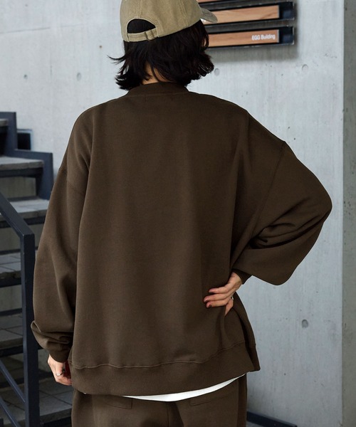 CODDERR】アーチロゴ刺繍 ヘビーウェイト裏起毛スウェットセットアップ