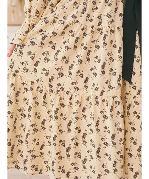 Areeam（アリーム）の「リボン付きティアードワンピース（ワンピース・レディース・ダークブラウン/グリーン系その他/ライトイエロー・FREE）」の18枚目の写真