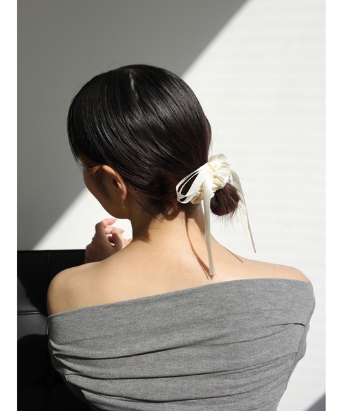 JUMELLE（ジュメロ）の「long ribbon set shushu（シュシュ・レディース・アイボリー・FREE）」の22枚目の写真