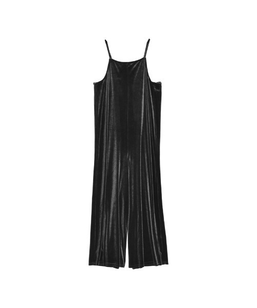 低身長サイズ有]ベロアキャミサロペット（サロペット/オーバーオール