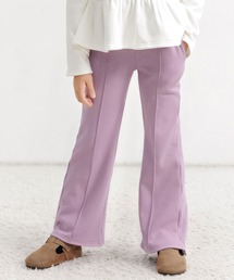 裏起毛 センタータック入りフレアパンツ