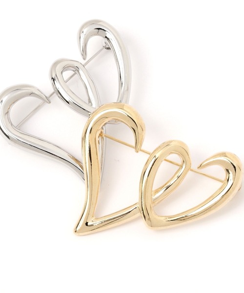 Heather（ヘザー）の「ハートモチーフブローチ　989781（ブローチ/コサージュ・レディース・ゴールド/シルバー・ONE SIZE）」の7枚目の写真