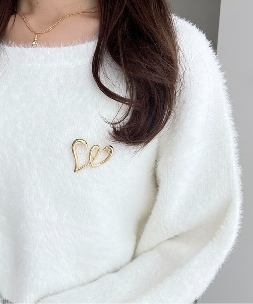 Heather（ヘザー）の「ハートモチーフブローチ　989781（ブローチ/コサージュ・レディース・ゴールド/シルバー・ONE SIZE）」の16枚目の写真