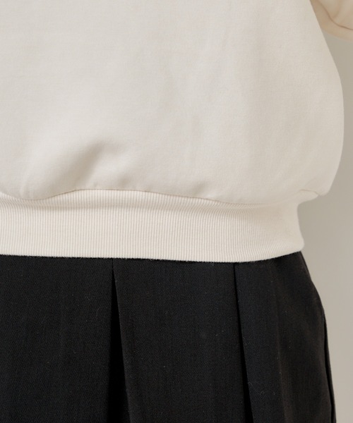 Chico（チコ）の「パイピング刺繍ハーフジップスウェット（スウェット