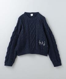 ◯◯専用◯◯ 未使用タグ付 6(ROKU)テープケーブルニットセーター紺 79638026_b_01_215.jpg