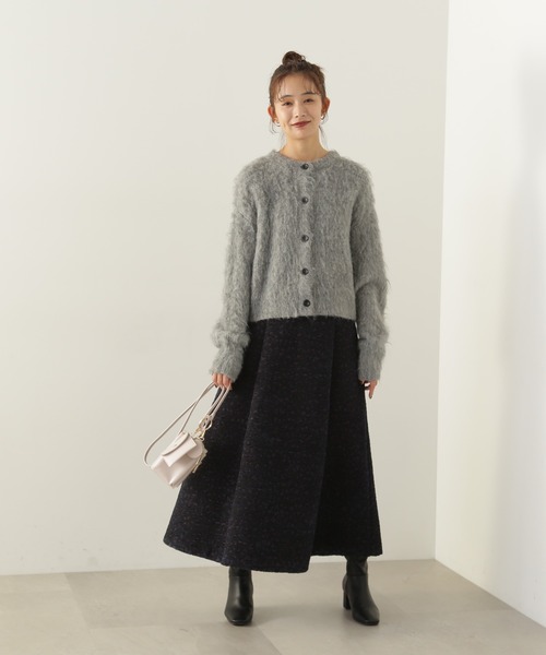 N.（N. Natural Beauty Basic）（エヌエヌナチュラルビューティーベーシック）の「【S Size Line】◆ジャガードレオパードフレアスカート（スカート・レディース・ホワイト系/ネイビー系・MEDIUM/SMALL）」の18枚目の写真