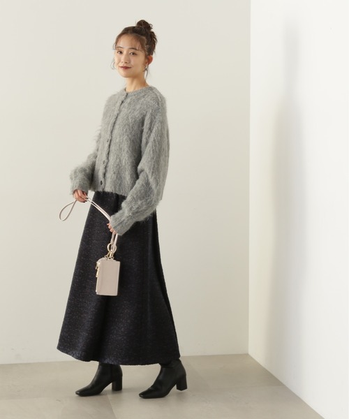 N.（N. Natural Beauty Basic）（エヌエヌナチュラルビューティーベーシック）の「【S Size Line】◆ジャガードレオパードフレアスカート（スカート・レディース・ホワイト系/ネイビー系・MEDIUM/SMALL）」の19枚目の写真