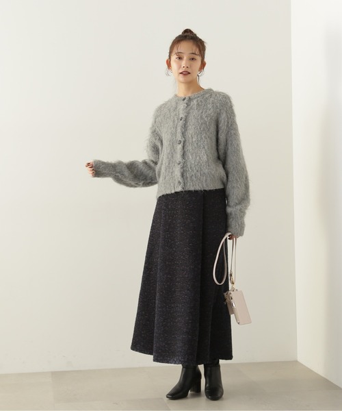 N.（N. Natural Beauty Basic）（エヌエヌナチュラルビューティーベーシック）の「【S Size Line】◆ジャガードレオパードフレアスカート（スカート・レディース・ホワイト系/ネイビー系・MEDIUM/SMALL）」の22枚目の写真